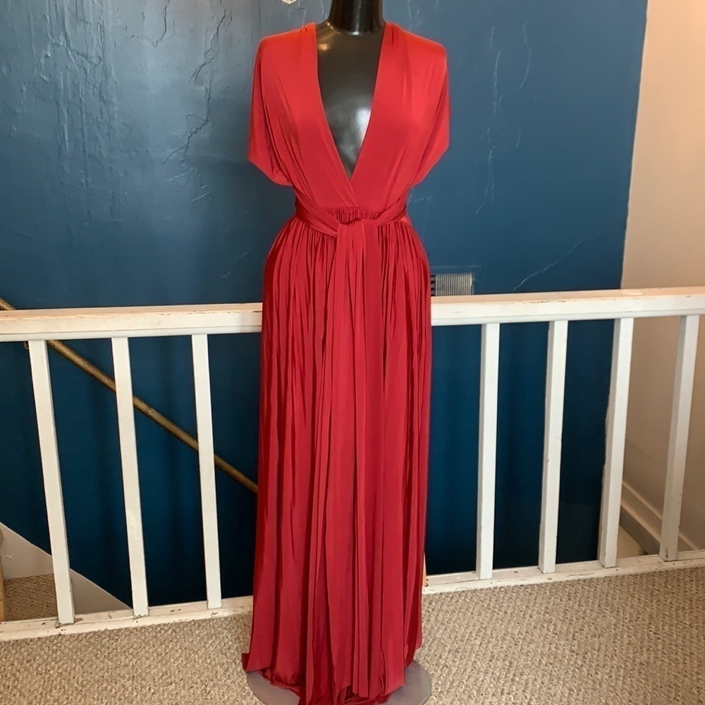 Amoris Convertible Dress Cranberry Spandex New